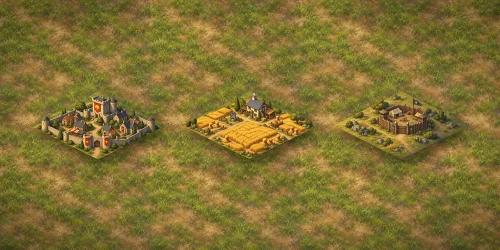 A branch city, a Meadow oasis and a fort